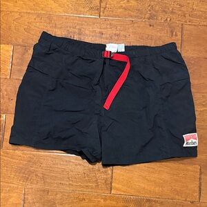 Men’s Vintage Marlboro Black Swimsuit with Red Accent